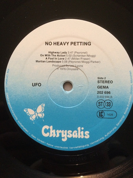 UFO (5) : No Heavy Petting (LP, Album, RE)