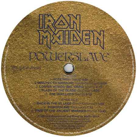 Iron Maiden : Powerslave (LP, Album, RE)