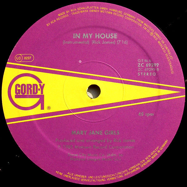 Mary Jane Girls : In My House (12", Maxi)