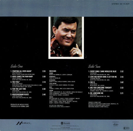 Don Gibson : Starting All Over Again (LP, Album)
