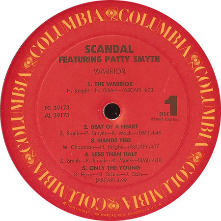 Scandal (4) Featuring Patty Smyth : Warrior (LP, Album, Car)