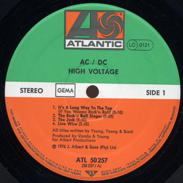 AC/DC : High Voltage (LP, Album)