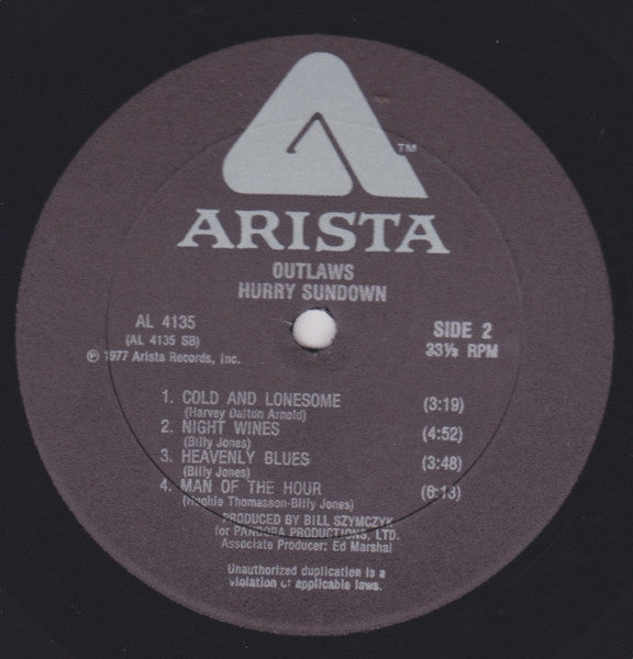 Outlaws : Hurry Sundown (LP, Album, All)