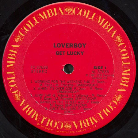 Loverboy : Get Lucky (LP, Album, Pit)