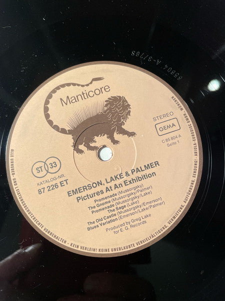 Emerson, Lake & Palmer : Pictures At An Exhibition (LP, Album, RE, Gat)