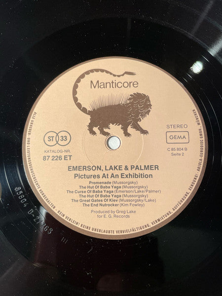 Emerson, Lake & Palmer : Pictures At An Exhibition (LP, Album, RE, Gat)