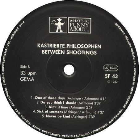 Kastrierte Philosophen : Between Shootings (LP, Album)