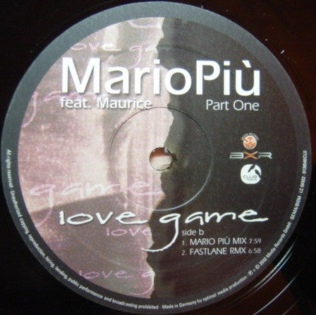 Mario Più feat. Principe Maurice : Love Game (Part One) (12")