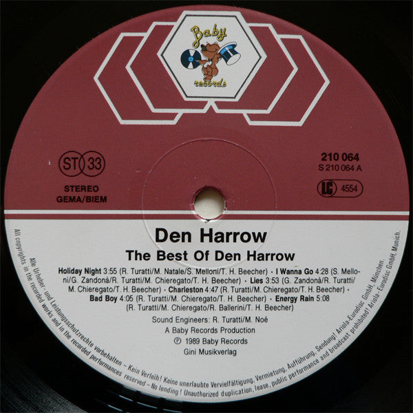 Den Harrow : The Best Of Den Harrow (LP, Comp)