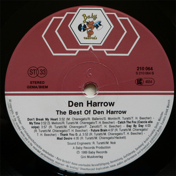 Den Harrow : The Best Of Den Harrow (LP, Comp)