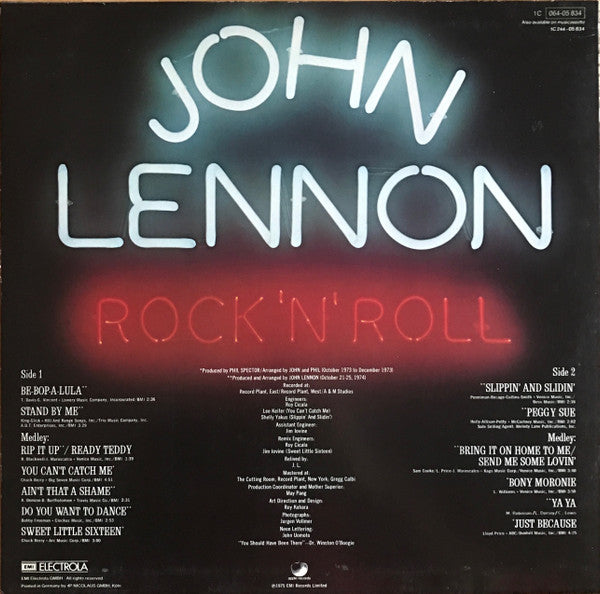 John Lennon : Rock 'N' Roll (LP, Album, RE)