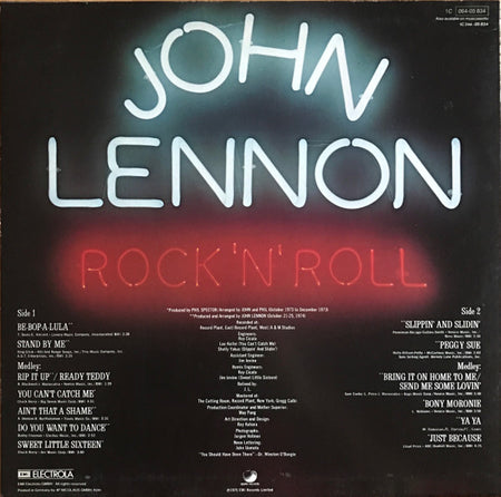 John Lennon : Rock 'N' Roll (LP, Album, RE)