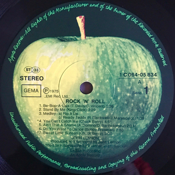 John Lennon : Rock 'N' Roll (LP, Album, RE)