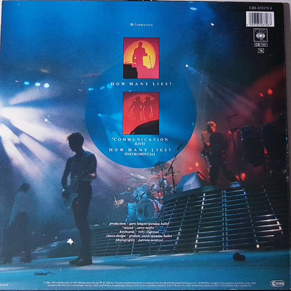 Spandau Ballet : How Many Lies? (12", Maxi)