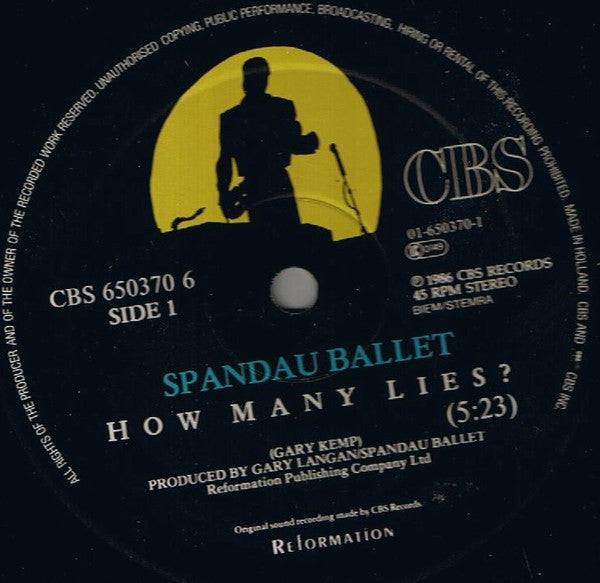 Spandau Ballet : How Many Lies? (12", Maxi)