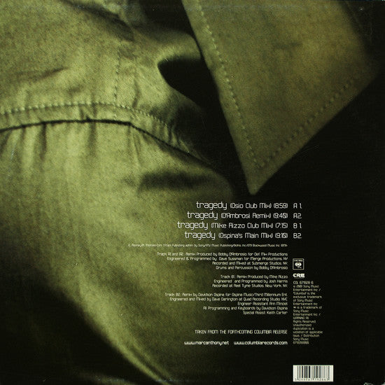 Marc Anthony : Tragedy (12")