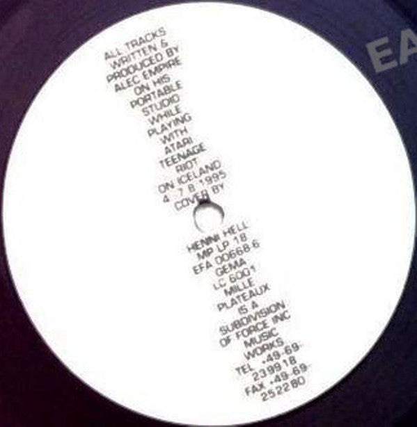 Alec Empire : Low On Ice (The Iceland Sessions) (2xLP, Album)
