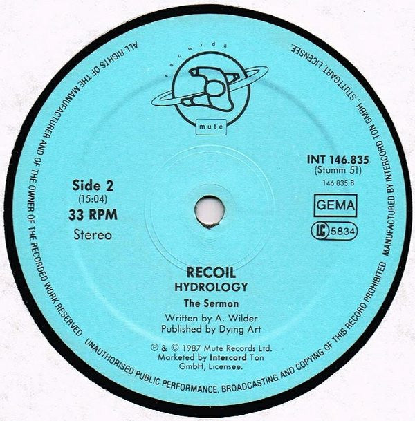 Recoil : Hydrology (LP, Album)