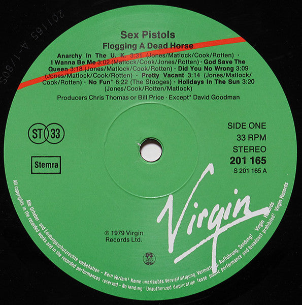 Sex Pistols : Flogging A Dead Horse (LP, Comp, RE)