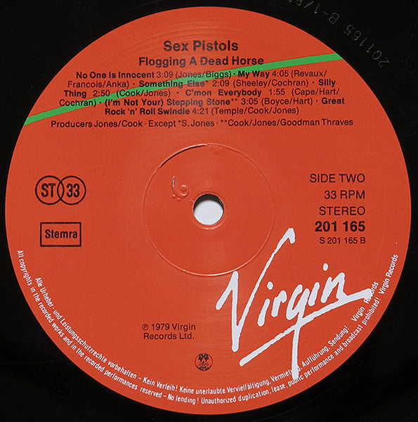 Sex Pistols : Flogging A Dead Horse (LP, Comp, RE)