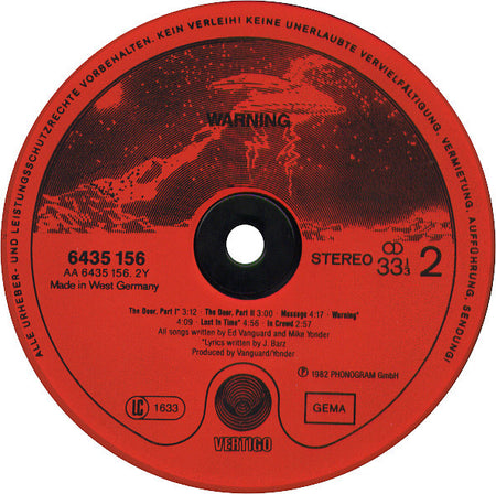 Warning (2) : Warning (LP, Album, Red)