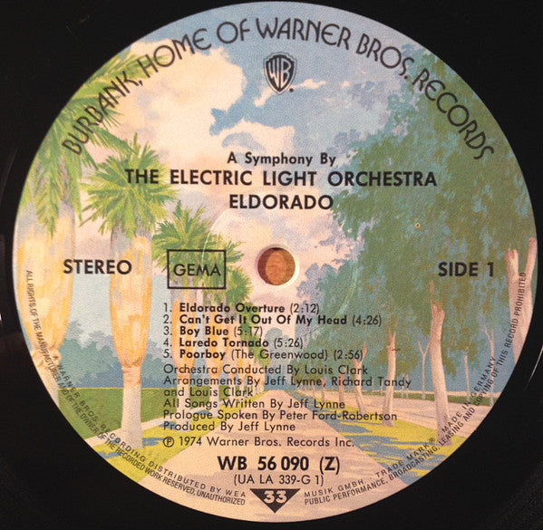 Electric Light Orchestra : Eldorado - A Symphony By The Electric Light Orchestra (LP, Album)