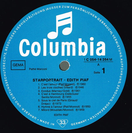 Edith Piaf : Starportrait (LP, Comp)