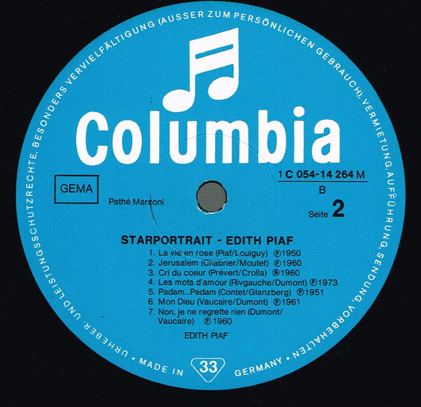 Edith Piaf : Starportrait (LP, Comp)