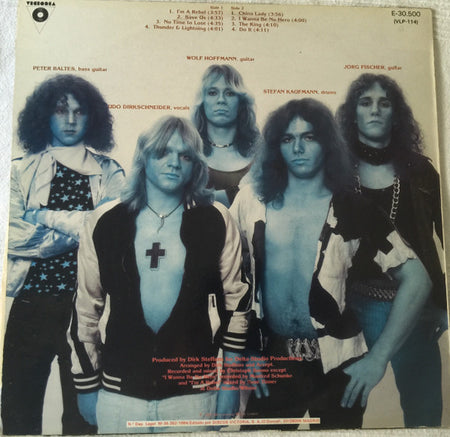 Accept : I'm A Rebel  (LP, Album, RE)