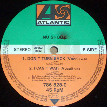 Nu Shooz : I Can't Wait (Vocal/Long "Dutch Mix") (12", Maxi)