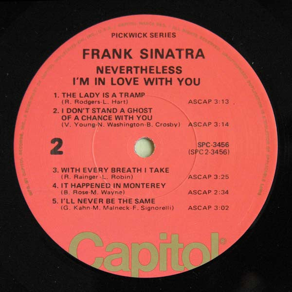 Frank Sinatra : Nevertheless I'm In Love With You (LP, Comp, RE)