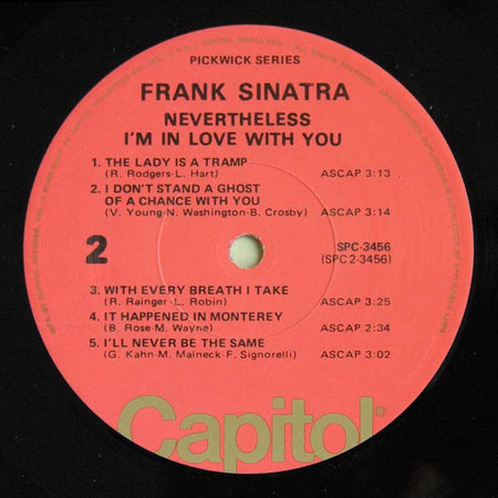 Frank Sinatra : Nevertheless I'm In Love With You (LP, Comp, RE)