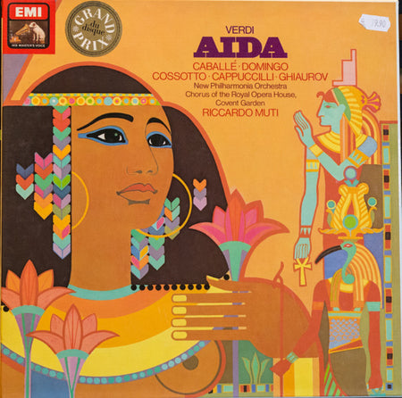 Giuseppe Verdi, Montserrat Caballé, Placido Domingo, Fiorenza Cossotto, Piero Cappuccilli, Nicolai Ghiaurov, New Philharmonia Orchestra, Chorus Of The Royal Opera House, Covent Garden, Riccardo Muti : Aida (3xLP, Album, Quad + Box)