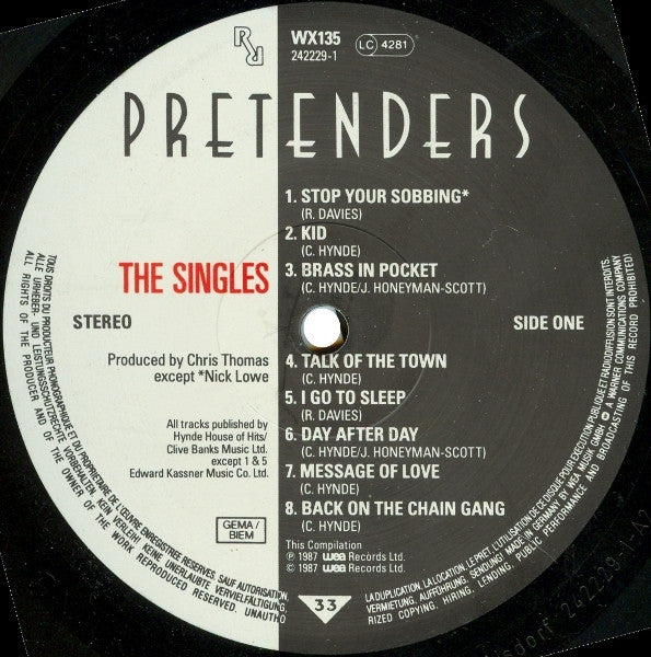 The Pretenders : The Singles (LP, Comp)