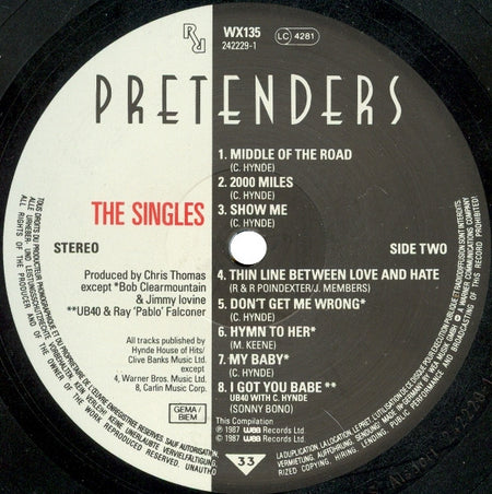 The Pretenders : The Singles (LP, Comp)