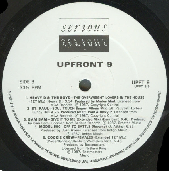 Various : Upfront 9 - A Sign Of The Times (2xLP, Comp)