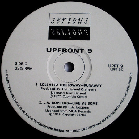 Various : Upfront 9 - A Sign Of The Times (2xLP, Comp)