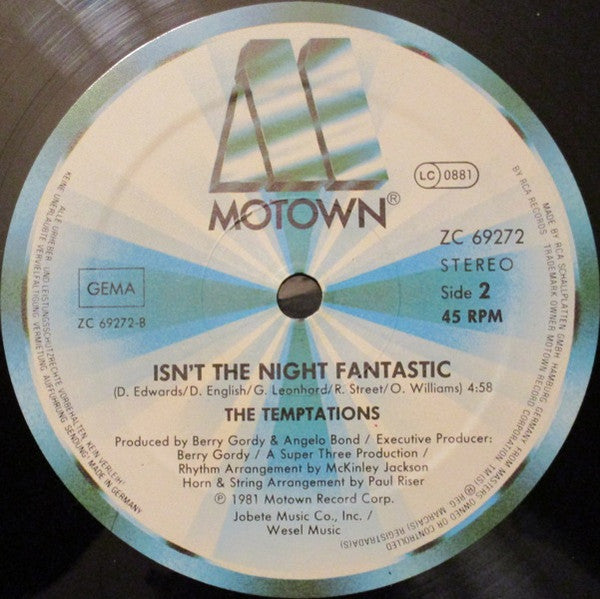 The Temptations : Treat Her Like A Lady (12", Maxi)