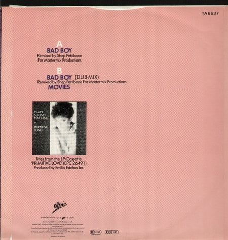 Miami Sound Machine : Bad Boy (Shep Pettibone Remix) (12")