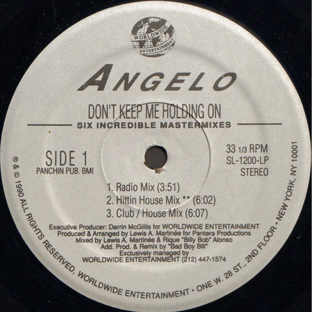 Angelo (8) : Don't Keep Me Holding On (12")