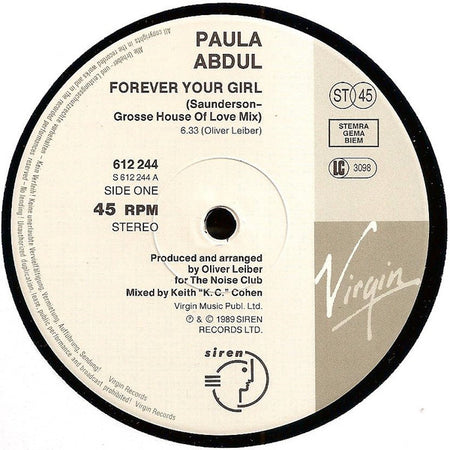 Paula Abdul : Forever Your Girl (12")