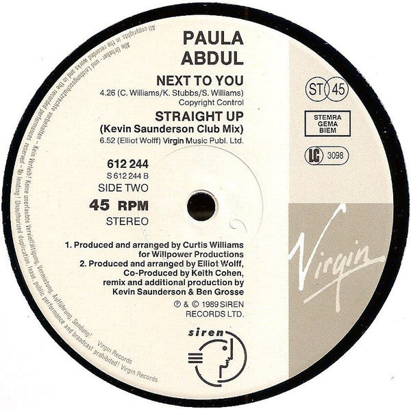 Paula Abdul : Forever Your Girl (12")