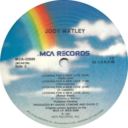 Jody Watley : Looking For A New Love (12", Single, Pin)
