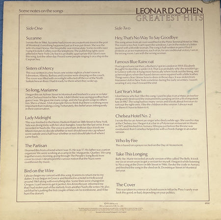 Leonard Cohen : Greatest Hits (LP, Comp)