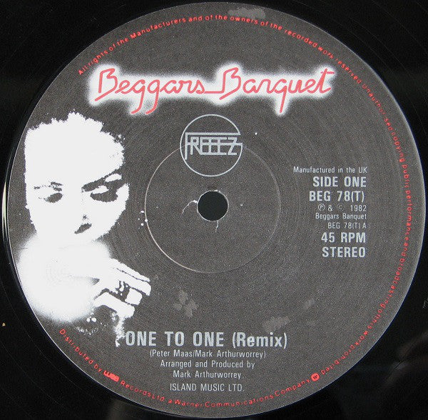 Freeez : One To One (Remix) / Alone (12", Single)