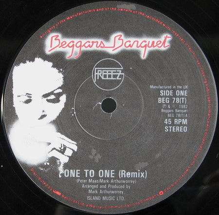 Freeez : One To One (Remix) / Alone (12", Single)