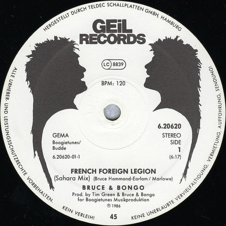 Bruce & Bongo : French Foreign Legion (12", Maxi)
