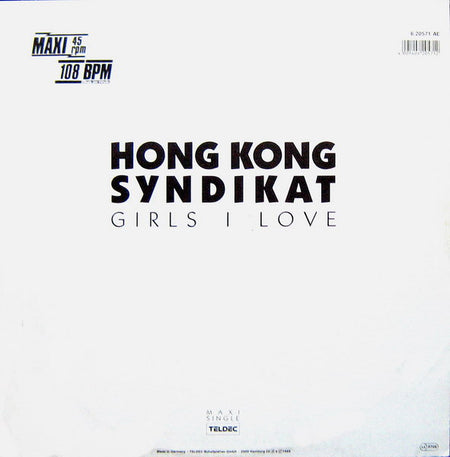 Hongkong Syndikat : Girls I Love (12", Maxi)