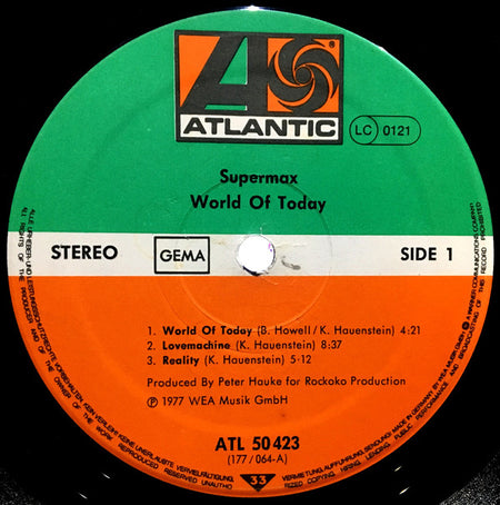 Supermax : World Of Today (LP, Album)