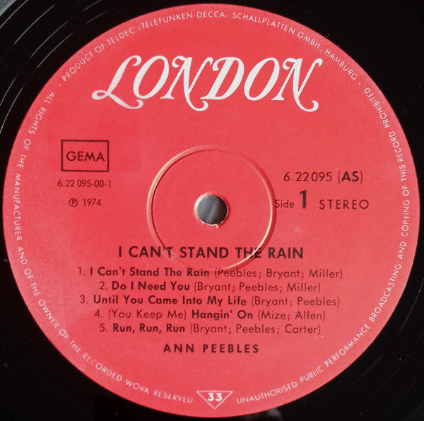 Ann Peebles : I Can't Stand The Rain (LP, Album)
